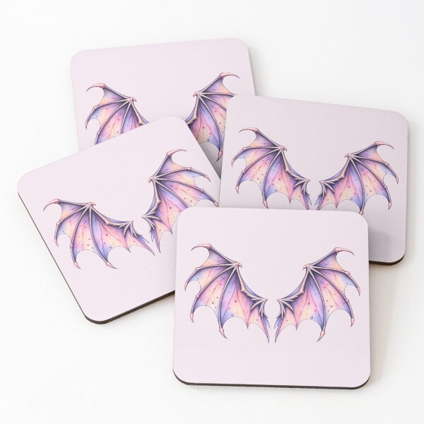 Item preview, Pastel Gothic Bat Wings – Pink & Purple Watercolor Fantasy designed and sold by blankTeeShirt.