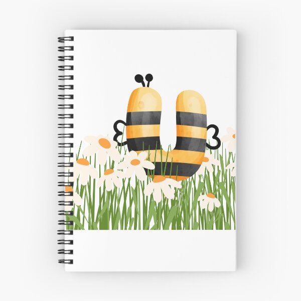 Item preview, Cute Bee Letter U Floral Alphabet Design designed and sold by Mazza-mazza.