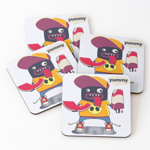 Item preview, Cool Cartoon Monster Enjoying Summer Treats in Streetwear Style designed and sold by Johnnies.