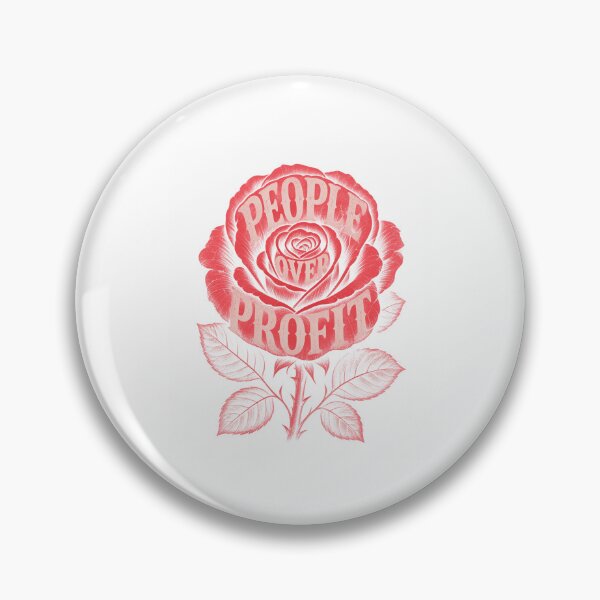 Item preview, People Over Profit Red Rose Vintage Tattoo Social Justice Floral Activist Art designed and sold by JapanAnimeS3.