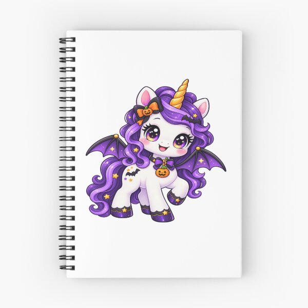 Item preview, Cute Kawaii Halloween Unicorn – Magical Chibi Unicorn with Bat Wings designed and sold by Pixanova.