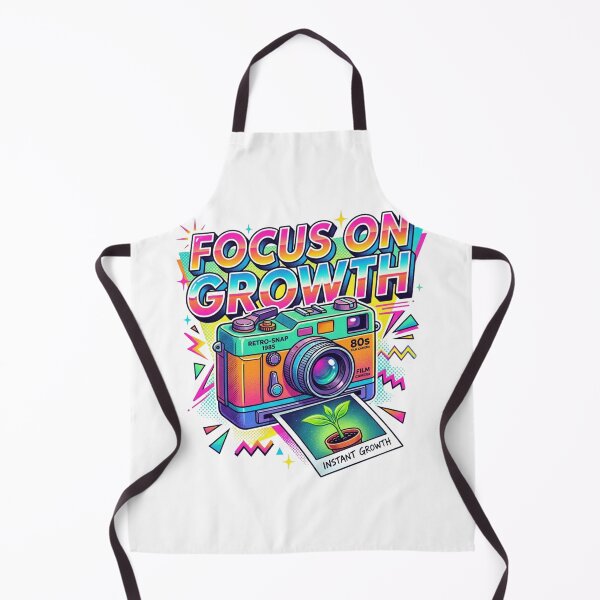 Item preview, Focus On Growth Retro Neon 80s Film Camera Art designed and sold by Sanan Israyilli.