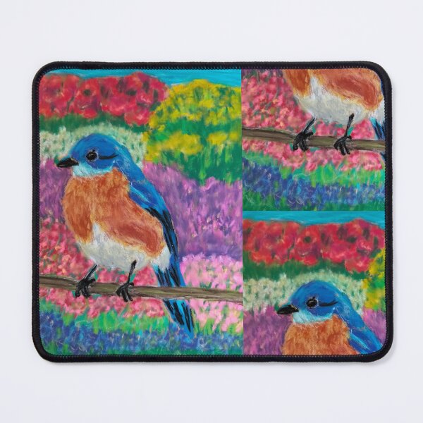 Item preview, Eastern Bluebird in Vibrant Garden designed and sold by aanchal17s.
