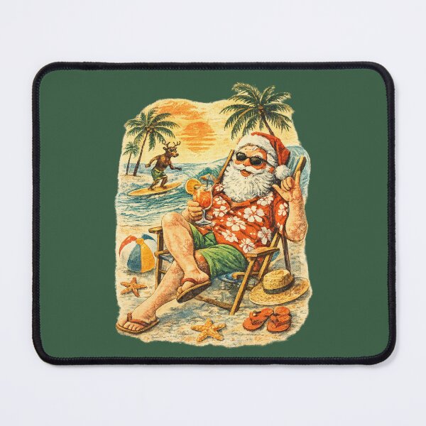 Item preview, Funny Vintage Santa Claus Beach Vacation Retro 1960s Christmas Gift designed and sold by Artycom.