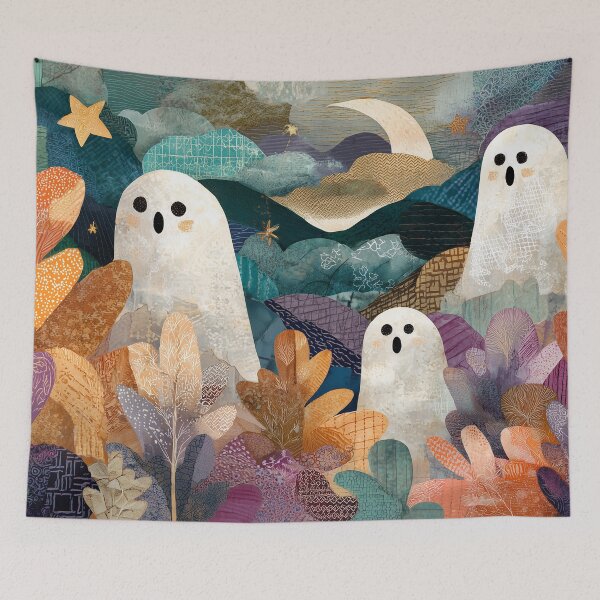 Item preview, Ghosts in Autumn Forest Collage Art designed and sold by NatureSight.