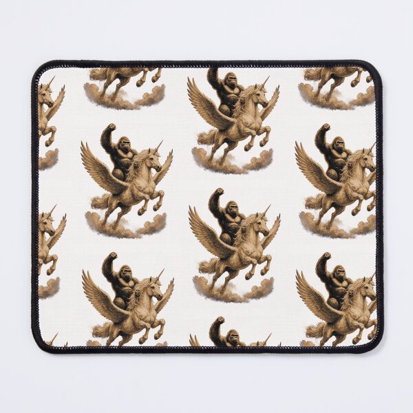 Item preview, Gorilla Riding Flying Winged Unicorn Funny Epic Fantasy Animal Meme Art designed and sold by JapanAnimeS3.