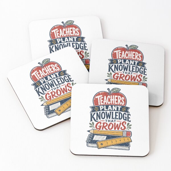 Item preview, Teacher Teachers Plant Knowledge That Grows Motivational Slogan gift for Teachers and Educators designed and sold by LD ART.
