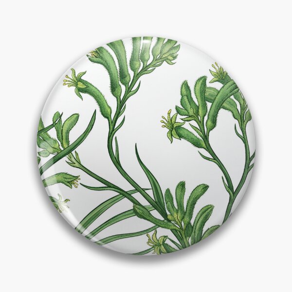 Item preview, Graphic Green Kangaroo Paw Foliage Pattern on White designed and sold by Studio BC.