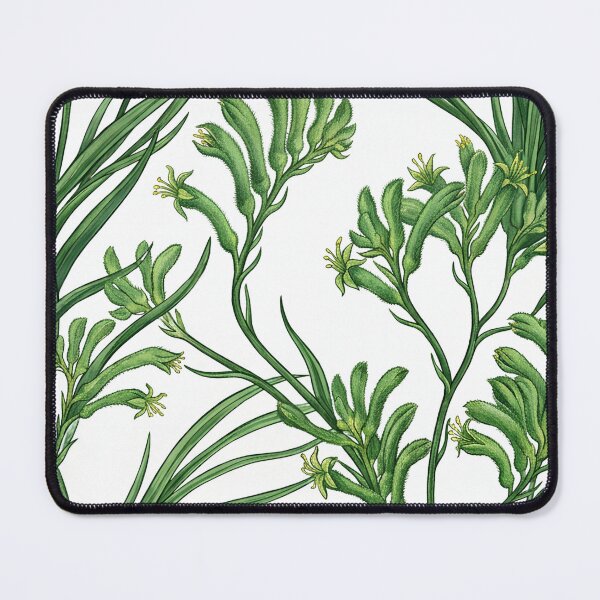 Item preview, Graphic Green Kangaroo Paw Foliage Pattern on White designed and sold by Studio BC.