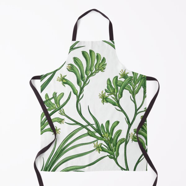 Item preview, Graphic Green Kangaroo Paw Foliage Pattern on White designed and sold by Studio BC.