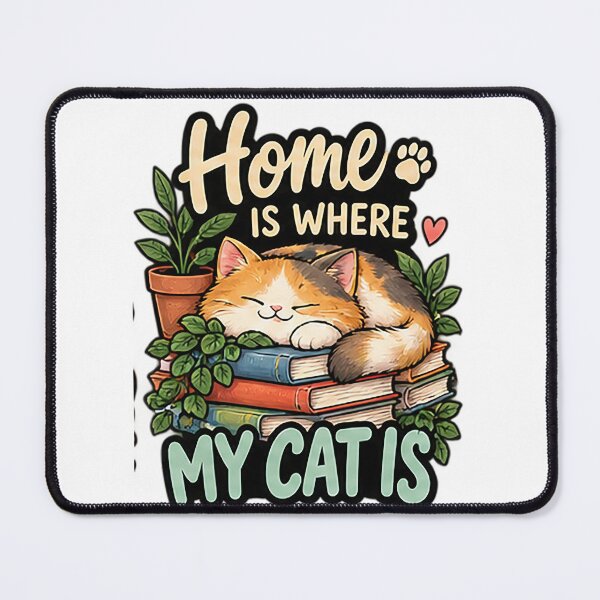 Item preview, Home Is Where My Cat Is | Cozy Cat Lover Quote Design designed and sold by Sara-Ai.
