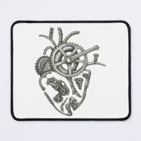 Item preview, Mountain Biking Heartbeat Design for Outdoor Adventure Enthusiasts designed and sold by BorreArt.