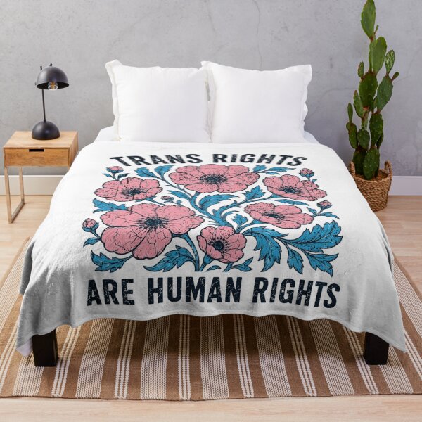 Item preview, Trans Rights Are Human Rights Floral Botanical Vintage LGBTQ Pride Aesthetic designed and sold by JapanAnimeS3.