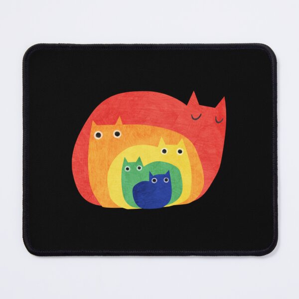 Item preview, Minimalist Abstract Rainbow Cat Family Painting designed and sold by TrautePfeiffer.