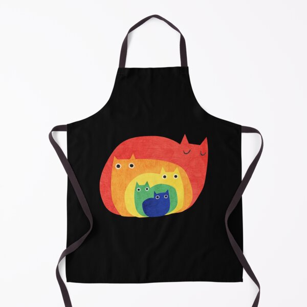 Item preview, Minimalist Abstract Rainbow Cat Family Painting designed and sold by TrautePfeiffer.