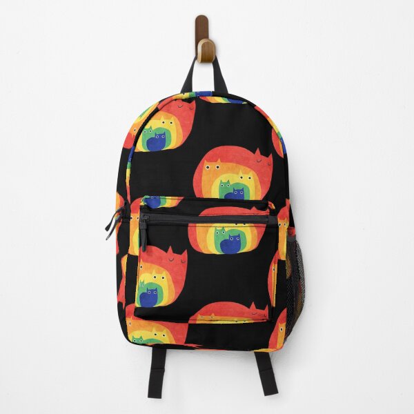 Item preview, Minimalist Abstract Rainbow Cat Family Painting designed and sold by TrautePfeiffer.