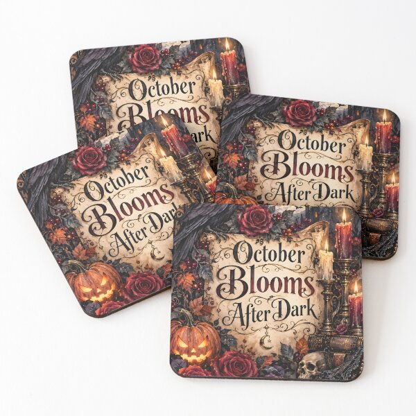 Item preview, October Blooms After Dark – Gothic Raven Halloween Watercolor designed and sold by blankTeeShirt.