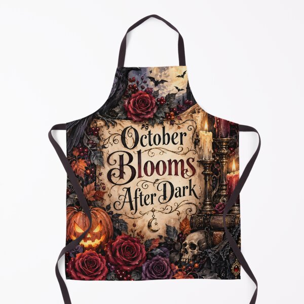 Item preview, October Blooms After Dark – Gothic Raven Halloween Watercolor designed and sold by blankTeeShirt.