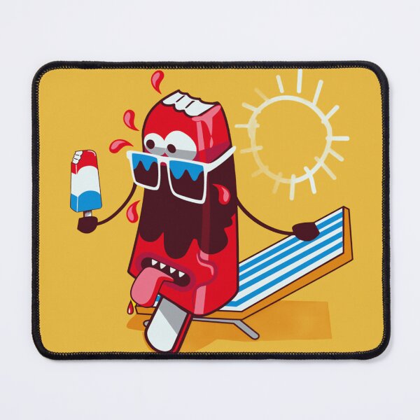 Item preview, Melting Cartoon Popsicle Character Relaxing on a Beach Chair designed and sold by Johnnies.