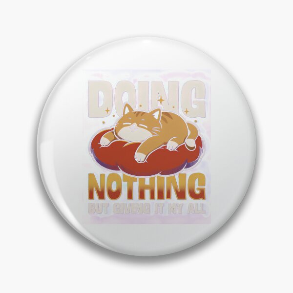 Item preview, Doing Nothing But Giving It My All Funny Sleeping Cat Lazy Retro Pet Meme designed and sold by JapanAnimeS3.