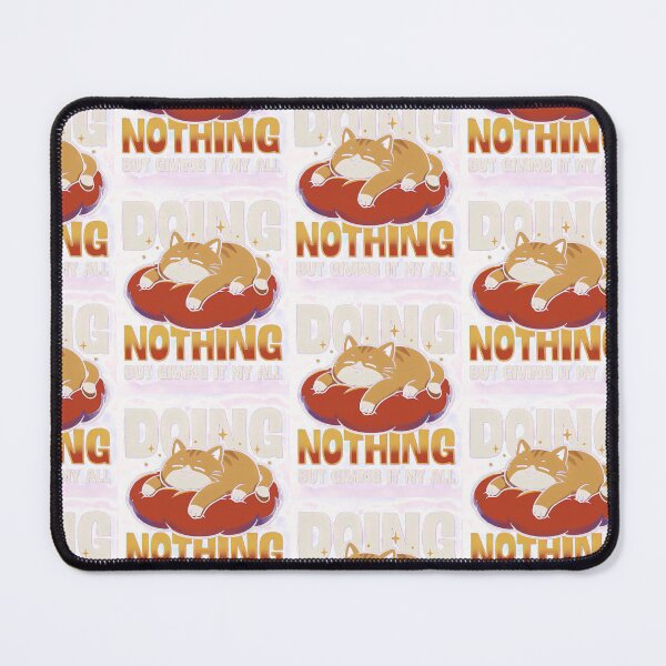 Item preview, Doing Nothing But Giving It My All Funny Sleeping Cat Lazy Retro Pet Meme designed and sold by JapanAnimeS3.