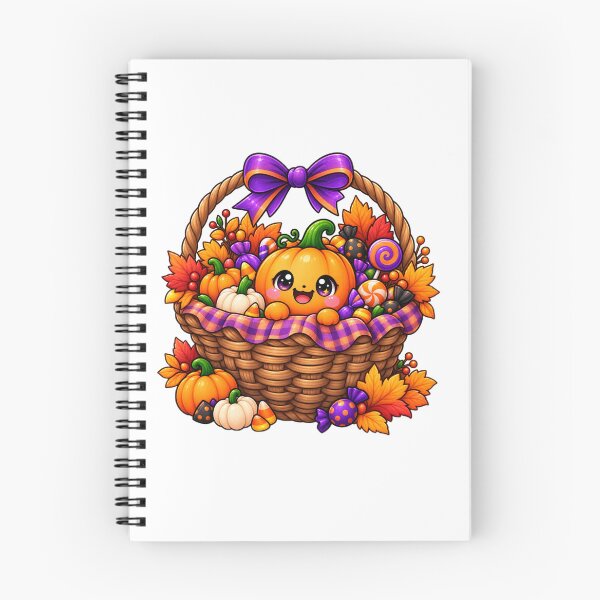 Item preview, Cute Kawaii Halloween Pumpkin Basket – Chibi Pumpkin Candy Autumn Design designed and sold by Pixanova.