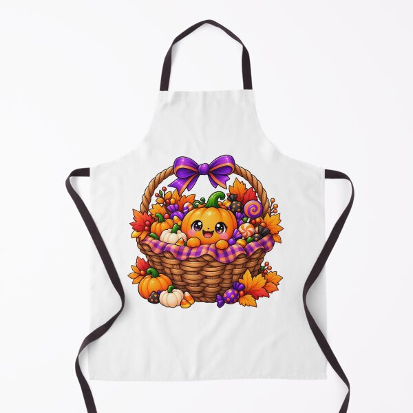 Item preview, Cute Kawaii Halloween Pumpkin Basket – Chibi Pumpkin Candy Autumn Design designed and sold by Pixanova.