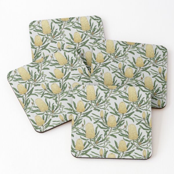 Item preview, Australian Golden Banksia Native Botanical Seamless Pattern designed and sold by Studio BC.