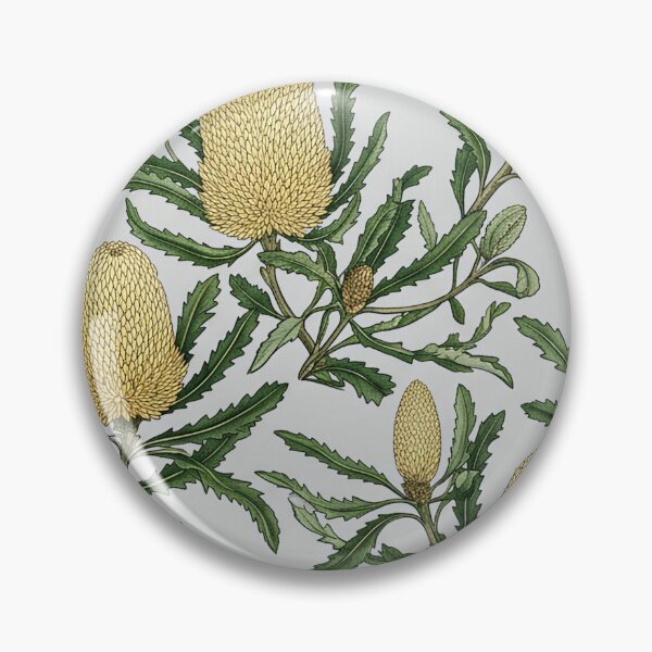 Item preview, Australian Golden Banksia Native Botanical Seamless Pattern designed and sold by Studio BC.