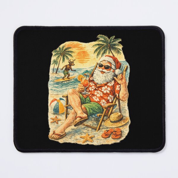 Item preview, Funny Vintage Santa Claus Beach Vacation Retro 1960s Christmas Gift designed and sold by Artycom.
