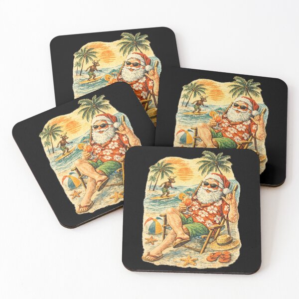 Item preview, Funny Vintage Santa Claus Beach Vacation Retro 1960s Christmas Gift designed and sold by Artycom.