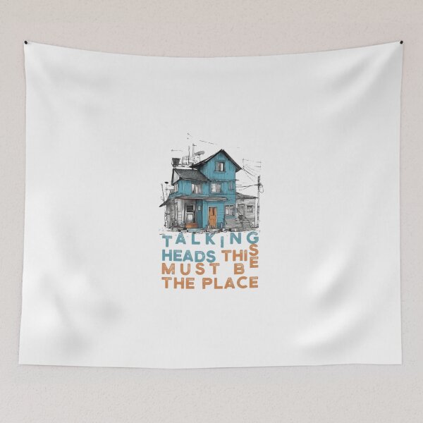 Item preview, Creative Hand Drawn Blue Suburban House Sketch designed and sold by TrautePfeiffer.