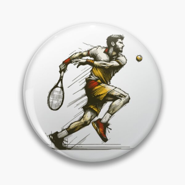 Item preview, Dynamic Tennis Athlete Motion Sketch Sports Graphic designed and sold by TrautePfeiffer.