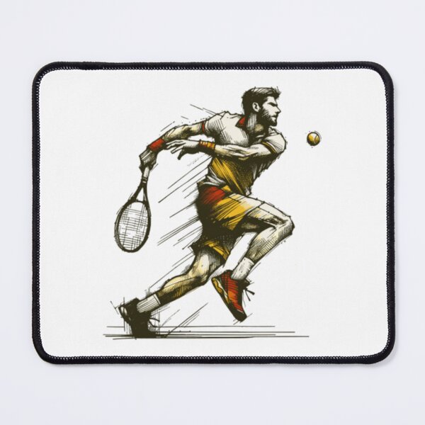 Item preview, Dynamic Tennis Athlete Motion Sketch Sports Graphic designed and sold by TrautePfeiffer.