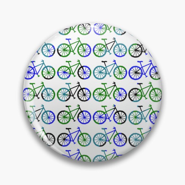 Item preview, Bike Pattern Design in Cool Blue and Green Tones for Cycling Enthusiasts designed and sold by BorreArt.
