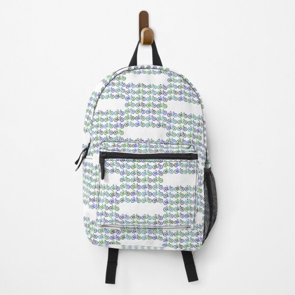 Item preview, Bike Pattern Design in Cool Blue and Green Tones for Cycling Enthusiasts designed and sold by BorreArt.