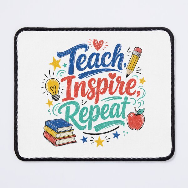 Item preview, Teacher Teach Inspire Repeat Motivational Slogan gifts for Teachers and Educators designed and sold by LD ART.