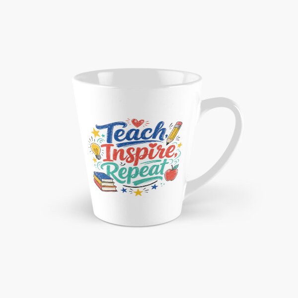 Item preview, Teacher Teach Inspire Repeat Motivational Slogan gifts for Teachers and Educators designed and sold by LD ART.
