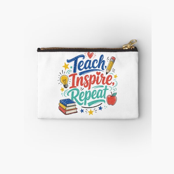 Item preview, Teacher Teach Inspire Repeat Motivational Slogan gifts for Teachers and Educators designed and sold by LD ART.