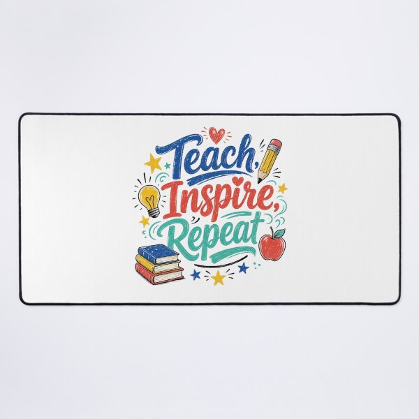 Item preview, Teacher Teach Inspire Repeat Motivational Slogan gifts for Teachers and Educators designed and sold by LD ART.