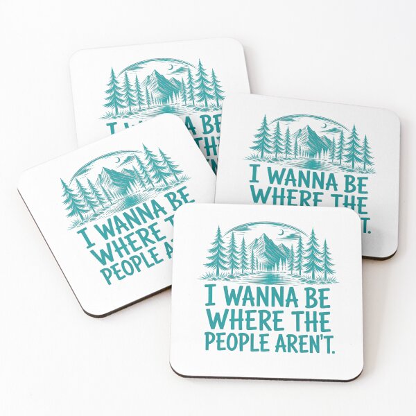 Item preview, I Wanna Be Where The People Arent Funny Introvert Nature Hiking Camping Retro Art designed and sold by JapanAnimeS3.