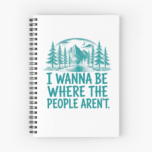 Item preview, I Wanna Be Where The People Arent Funny Introvert Nature Hiking Camping Retro Art designed and sold by JapanAnimeS3.