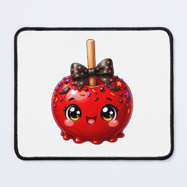 Item preview, Cute Kawaii Halloween Caramel Apple – Chibi Candy Apple Spooky Treat designed and sold by Pixanova.
