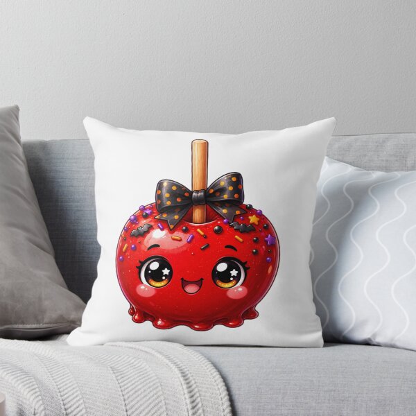Item preview, Cute Kawaii Halloween Caramel Apple – Chibi Candy Apple Spooky Treat designed and sold by Pixanova.