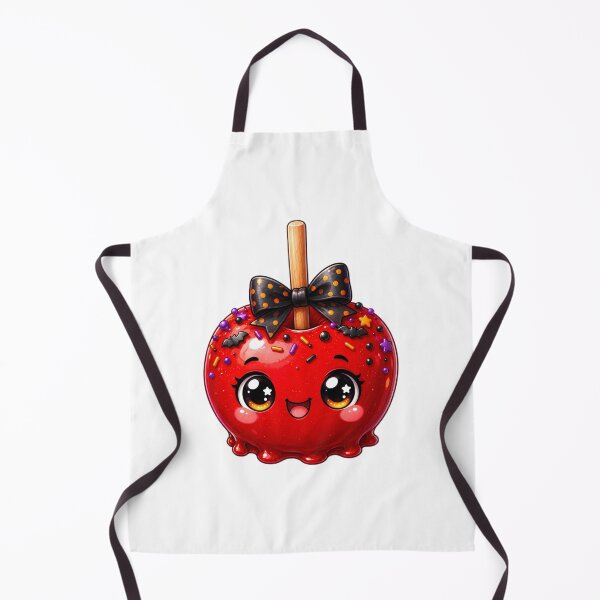 Item preview, Cute Kawaii Halloween Caramel Apple – Chibi Candy Apple Spooky Treat designed and sold by Pixanova.