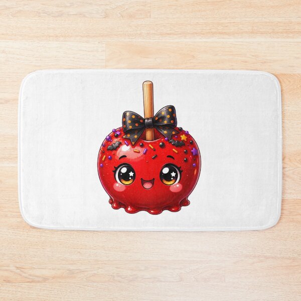Item preview, Cute Kawaii Halloween Caramel Apple – Chibi Candy Apple Spooky Treat designed and sold by Pixanova.