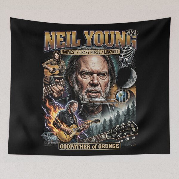 Item preview, classic 70s vintage neil young & crazy horse fanmade designed and sold by Luckydrew.