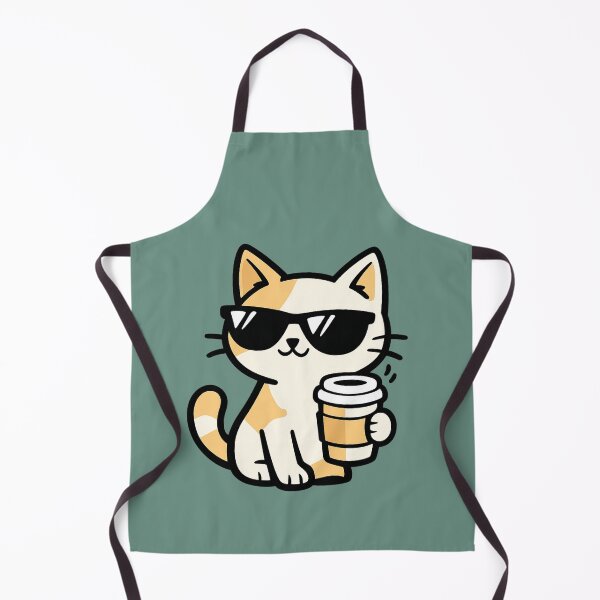 Item preview, Cool cute kitten drinking coffee designed and sold by NB-Artmagic.