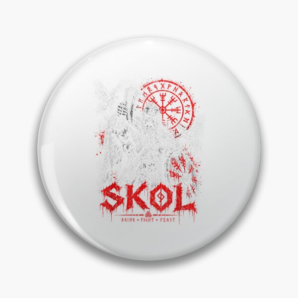 Item preview, Skol Viking Warrior Drinking Horn Valhalla Norse Mythology Vegvisir Dark Art designed and sold by JapanAnimeS3.