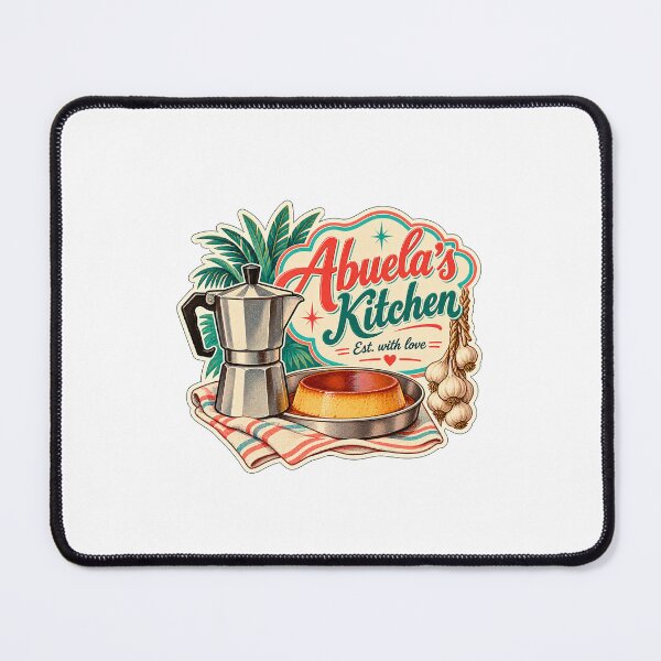 Item preview, Abuela's Kitchen Retro Cuban Coffee Flan Vintage Kitchen Sign designed and sold by yaney85.